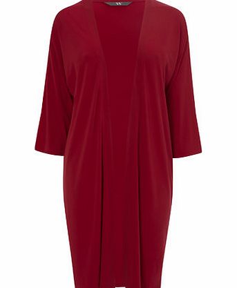 Bhs Red Edge To Edge Longline Cardi, claret 9022920028