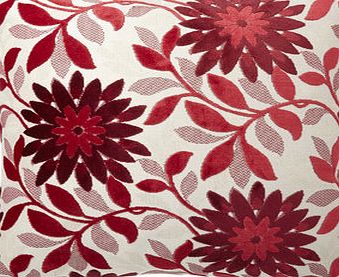 Bhs Red Floral Cut Velvet Cushion, soft red 1843648482