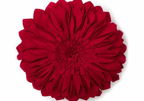 Bhs Red floral felt cushion, red 1857083874