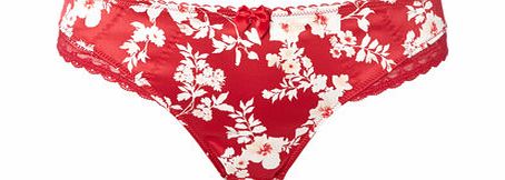 Bhs Red Floral Print Knicker, red 2304373874
