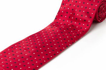 Bhs Red Flower Design Tie, Red BR66D25ERED