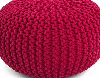 Bhs Red Hand Knitted Pouf, fashion red 30926275612