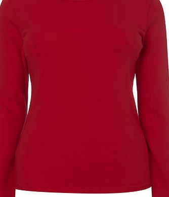 Bhs Red Long Sleeve Crew Neck Top, red 2423993874