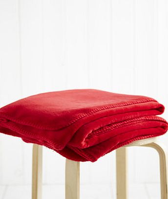 Bhs Red Microfleece Throw, bright red 1881811368