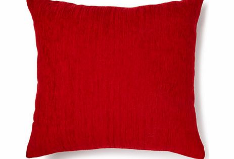 Bhs Red Plain Chenille Cushion, Red 969693968