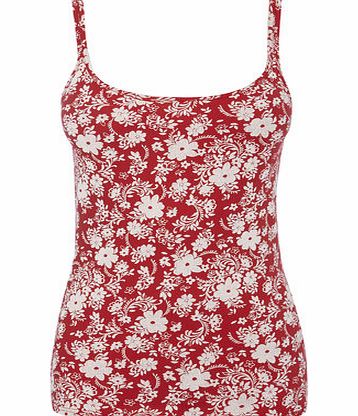 Bhs Red Printed Double Strap Cami, red 2424073874