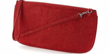 Bhs Red Simple Zip Clutch Bag, red 3126203874
