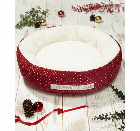 Bhs Red star print dog bed, red 8275793874
