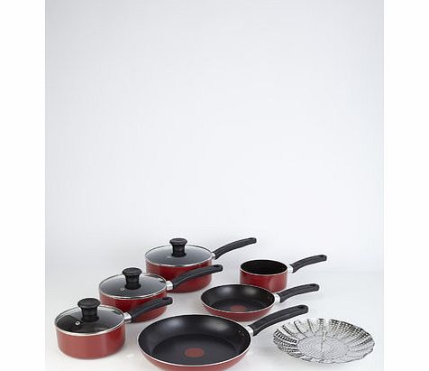 Bhs Red Tefal Delight 7 Piece Set, red 9569273874