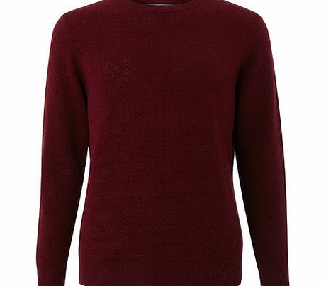 Bhs Red Textured Crew Neck Jumper, Red BR53D08FRED