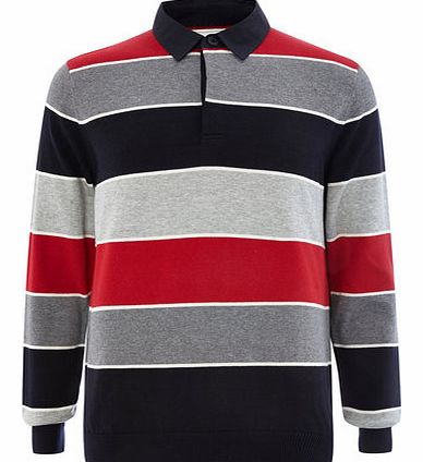 Bhs Red Twill Collar Rugby Jumper, Red BR53C03FRED