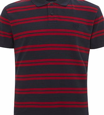 Bhs Red Twin Stripe Pique Polo Shirt, Blue BR52P34GNVY