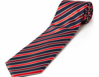 Bhs Red, White and Navy Stripe Tie, Red BR66D23ERED