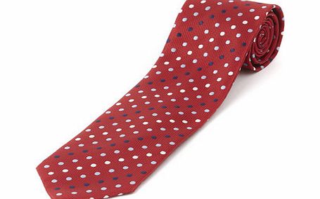 Bhs Red with Blue and White Spot Tie, Red BR66D01GRED