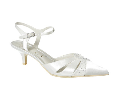 bhs Reece bridal ivory kitten heel shoe