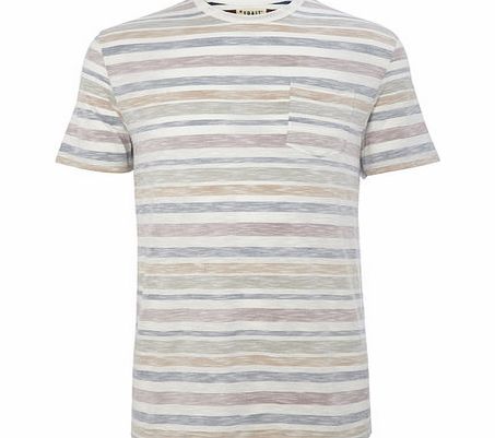 Bhs Reverse Print Crew Neck Tee, NATURAL BR52T04FNAT