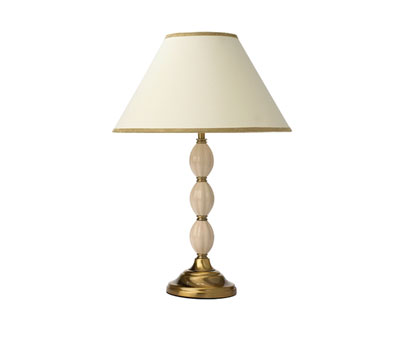 Ribbed ceramic table lamp