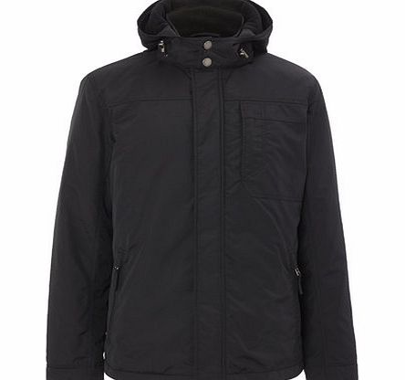 Bhs Ripstop Black Hooded Parka, Black BR56B05GBLK