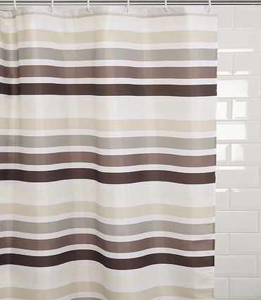Bhs Sabichi Neutral Stripe Shower Curtain, neutral