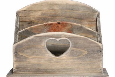 Sass & Belle brown vintage heart letter rack,