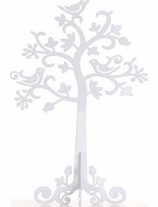 Sass & Belle white metal jewellery tree, white