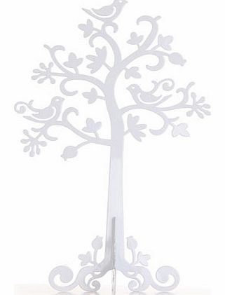 Sass & Belle white metal jewellery tree, white