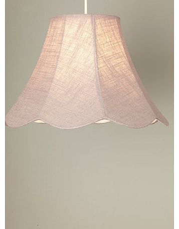 Bhs Scalloped Linen Large Shade, lilac 9792500125