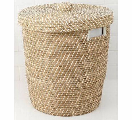 Bhs Seagrass Nautical Weave Laundry Bin, natural