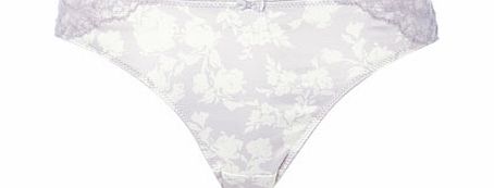 Bhs Secrets Lilac Shadow Print Brazilian Knicker,