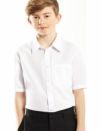 Senior Boys 2 Pack Short Sleeved School Shirts,