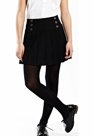 Bhs Senior Girls Black Generous Pleated School