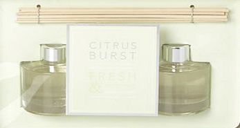 Bhs Set of 2 Mini Diffusers- Citrus Burst, green