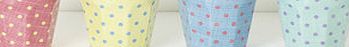 Bhs Set of 4 Polka Dot Cups, multi 9578449530