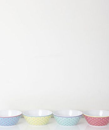 Bhs Set of 4 Polka Dot Round Bowls, multi 9578439530