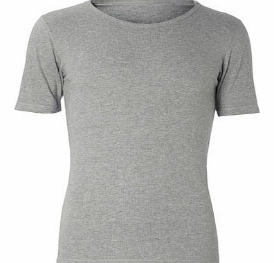 Bhs Short Sleeve Grey Thermal Top, Grey BR60M07DGRY
