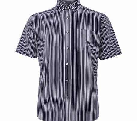 Bhs Short Sleeve Stripe Shirt, Purple BR51S22FPUR