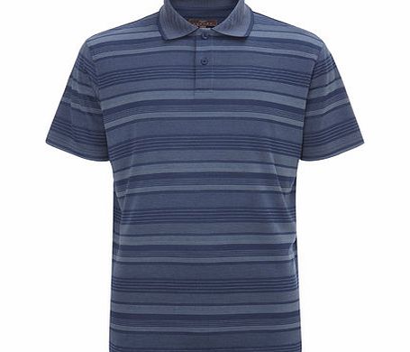 Bhs Short Sleeved Blue Soft Touch Polo Shirt, MID