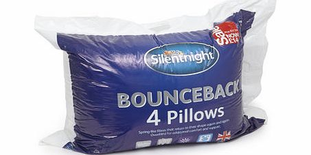 Bhs Silentnight Bounceback 4 pack pillows, white