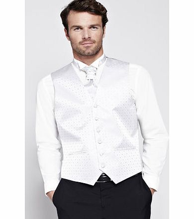 Bhs Silver Diamond Wedding Waistcoat, Grey BR66W09GGRY
