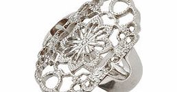 Bhs Silver Filigree Flower Ring, silver 12179000430
