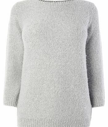 Bhs Silver Grey Fluff Jumper, silver grey 586630801