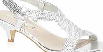 Bhs Silver Kitten Heel Sandals, silver 2847410430