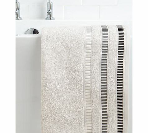 Bhs Silver Linear weft bath towel, silver 1925640430