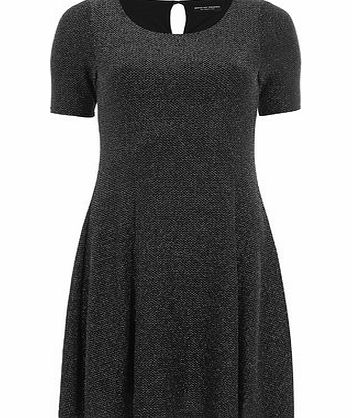 Bhs Silver Metallic Skater Dress, silver 19125910430