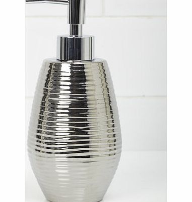 Bhs Silver Metallic Soap Dispenser, silver 1944330430