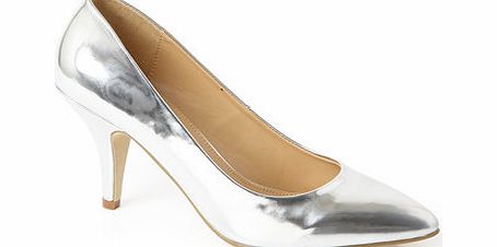 Bhs Silver Point Court Shoes, silver 2844180430
