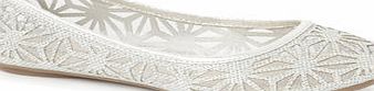 Bhs Silver Sun Mesh Sparkle Ballerina, silver