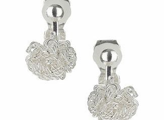 Bhs Silver Textured Clip On Earrings, silver
