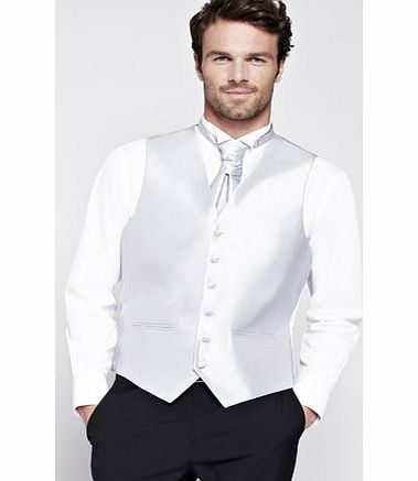 Bhs Silver Twill Wedding Cravat, Grey BR66W23GGRY