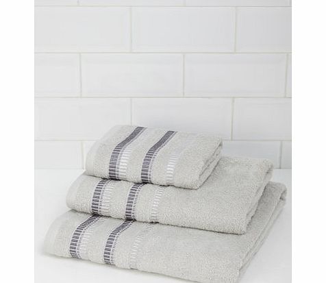 Bhs Silver Weft Towel, silver 1944200430